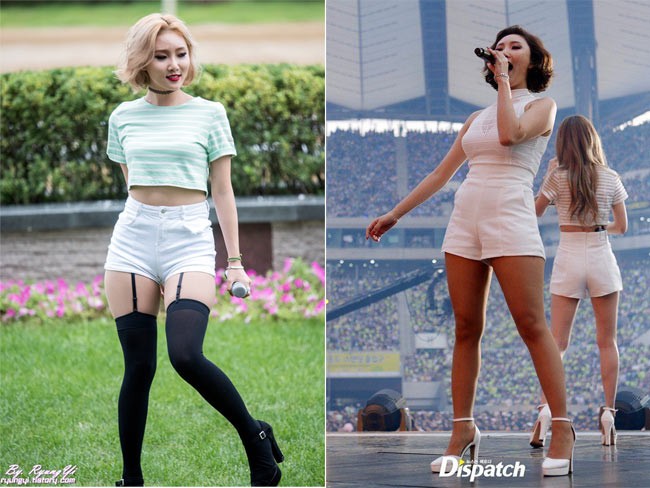 Nữ ca sĩ Hwasa nhóm MAMAMOO tự tin với thân hình của mình mà không cần phải theo trào lưu giảm cân, nhịn đói như phần lớn các ca sĩ thần tượng ở Hàn Quốc.